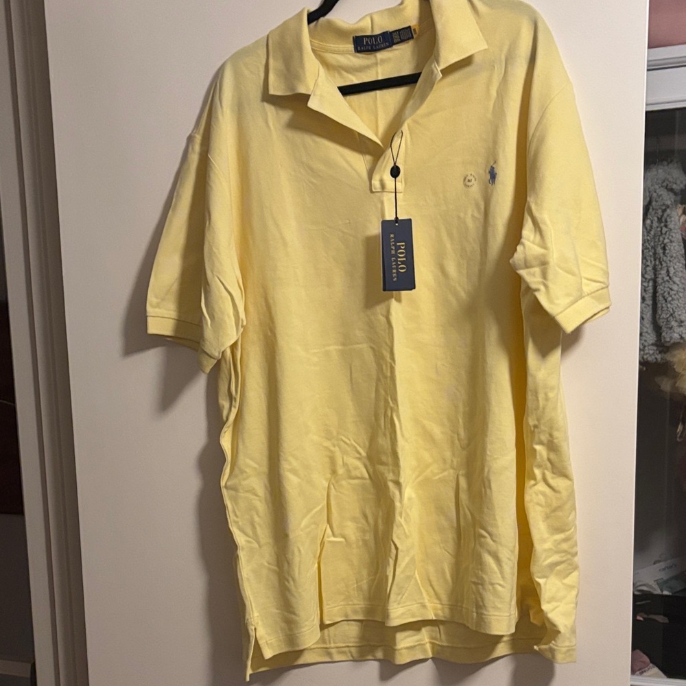 Polo by Ralph Lauren Men's Polo Shirt in Soft Yellow